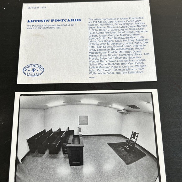 Artists Postcards 1978 Vintage - Fred W. McDarrah Electric Chair Photograph - Picture 5 of 10